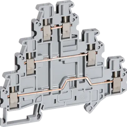 Morsetto a 3 piani 0.14…4mm² raccordo a vite grigio 