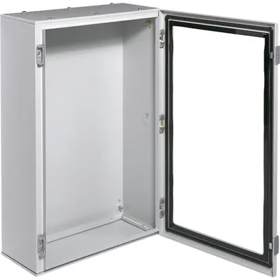 Coffret AP Hager Orion.Plus acier 500×800×250mm IP65 SKI panneton 2× grc porte 