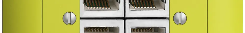 Prise ENC 4×RJ45/s 4P sép.EDIZIOdue lemon ITplus 