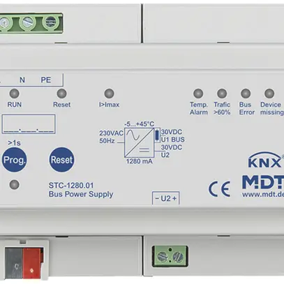 REG-Spannungsversorgung KNX MDT STC-1280.01 30V 1280mA 1 Linie 1 Drossel 6TE 