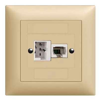 Presa INC xDSL RJ45/TT83 sand ITplus EDIZIOdue con filtro 