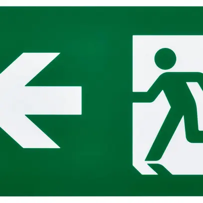 Piktogramm Philips EM155Z Ausgang links Doppelseitig 314×158mm 