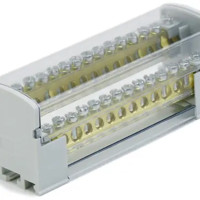 Blocco di distribuzione PDB 2L 125A 45×133×50mm 2×35/2×25+11×6mm² grigio 