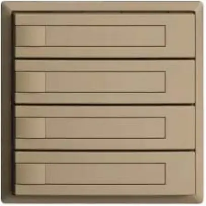 Poussoir KNX RGB EDUE, 250mW, s.LED, a.insert papier, 4×poussoir, 1×touche, sa 