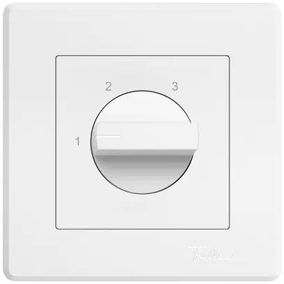 UP-Drehschalter EDIZIO.liv getr.Kont.2P 1-2-3 T=60mm ws 