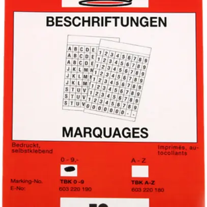 Marquage Plica TBK 0…9 carnet à 810 pcs 