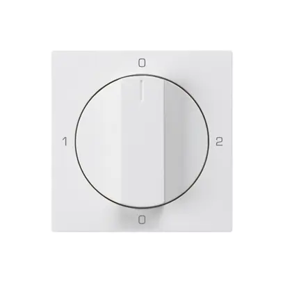 Kit frontale per interruttore rotativo S2 60×60mm kallysto 0-1-0-2 bianco 