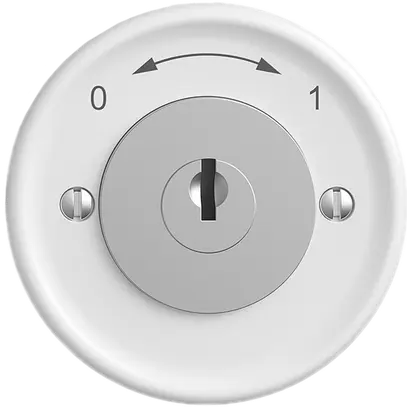 Contact pivotant ENC 0<-->1 STANDARDdue blanc avec serrure de sûreté 