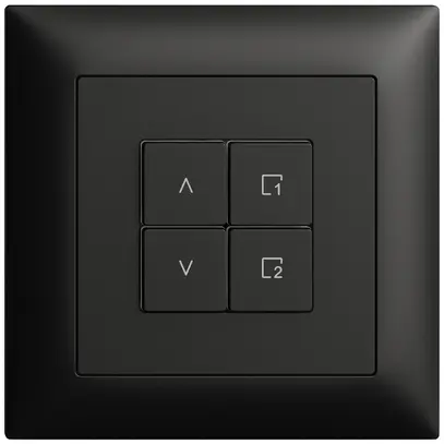 UP-Bedienaufsatz zu Storenschalter EDIZIOdue Wiser 1K 4T sz 