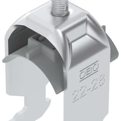 Brida rapida BET 2056 piede a H materia sintetica 22…28mm 1×cavo alluminio 