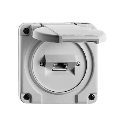 Presa INC bagn.1×RJ45/s 8P bianco ITplus 