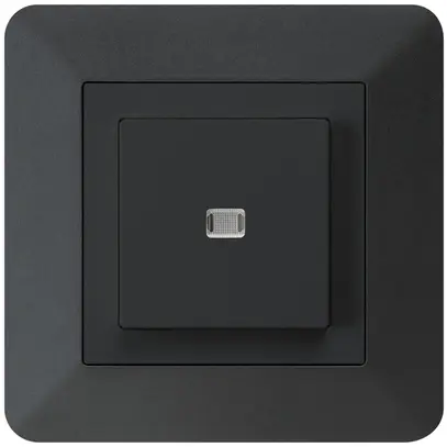 Interruttore pulsante luminoso INC kallysto.trend 3/1P nero 
