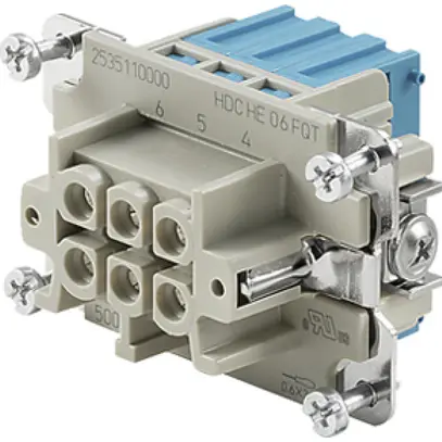 Presa WM HDC HE 06 FQT BL 6 24A 500V 0.5…2.5mm² 