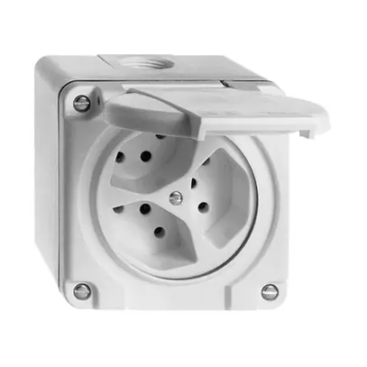 Presa AP FH NAP 3×T13/3s bianco 