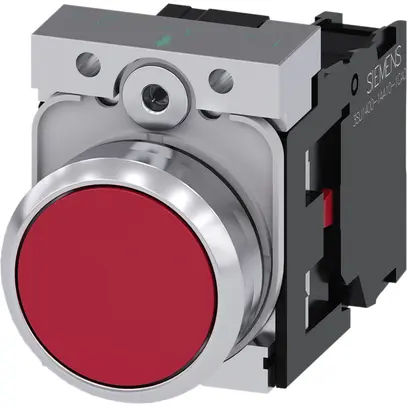 Contact à poussoir Siemens SIRIUS ACT support 1O rouge métal brillant 