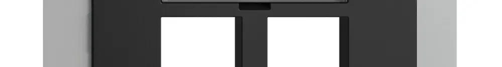 Kit montaggio ENC EDIZIOdue FM, uscita dritta, per 2×Keystone, nero 