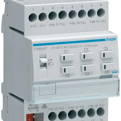 Actionneur de chauffage AMD Hager TXM646T KNX easy sextuple 