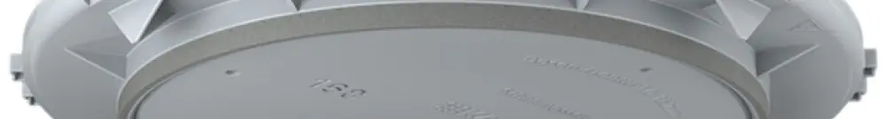 Plaque frontale HaloX 180 pour béton apparent, découpe au plafond Ø160mm 