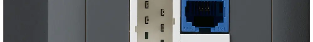 Scatola DSL AP 1×RJ45/1×T+T antracite 
