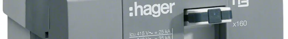 Disgiuntore generale Hager x160 25kA 4L 100A 