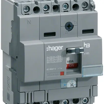 Disgiuntore generale Hager x160 25kA 4L 100A 