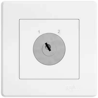 Interrupteur à clé ENC EDIZIO.liv a.KABA 1262KA/5000 invers.2P 1-2 p=77mm bc 