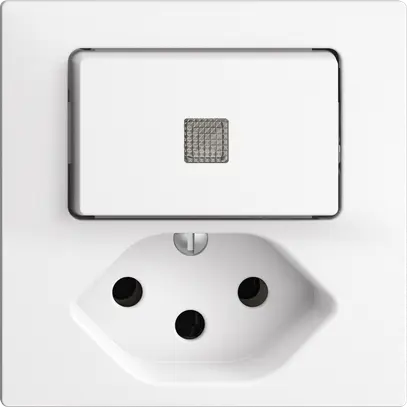 Combinazione lum.A-R/1L+T13 EDIZIOdue bianco, con lente, LED giallo 