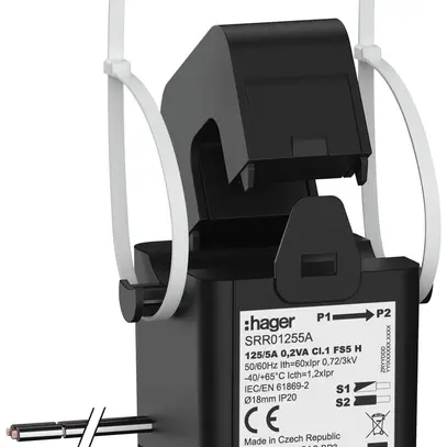 Convertisseur de courant Hager SRR01255A SC1 125A/5A classe 1 