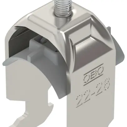Fixation rapide BET 2056 pied à H matière synthétique 22…28mm 1×câble A2 1.4301 