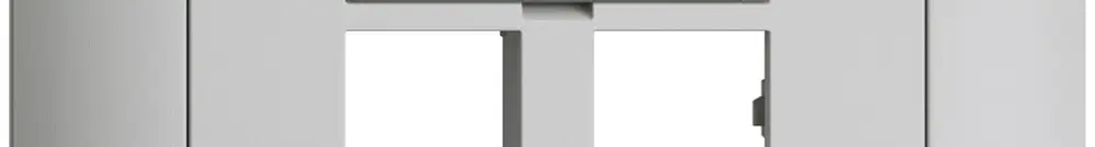 Kit de montage ENC EDIZIOdue sortie droite, pour 2×RJ45 freenet, gris clair 