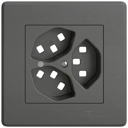 Kit di montaggio INC EDIZIO.liv SNAPFIX® per presa 3×T23 con lente frontale grs 