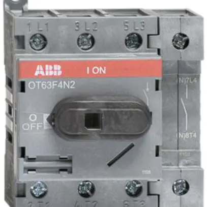 Interrut.carico ABB 63A/400V 4L, AC22A, 4.pol a destra grigio chiaro 