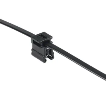 Clip d'arrêt avec collier EdgeClip T50ROSEC4B, haut à plomb 1…3mm PA66W 