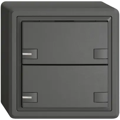 Poussoir KNX RGB AP EDIZIO.liv SNAPFIX® capteur temp.RGB-LED 2× comm.2T grf 