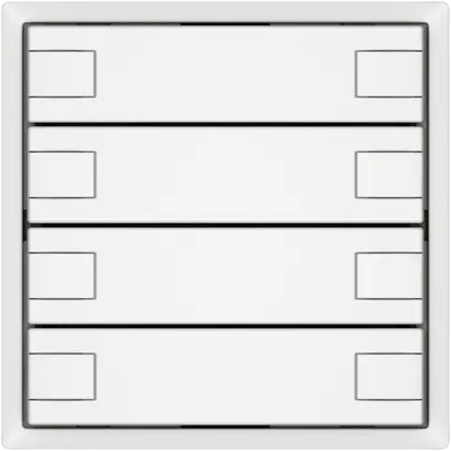 Poussoir KNX RGB EDIZIO.liv SNAPFIX® capteur temp.s.LED 4× comm.2T bc 