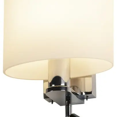Applique SLV KENKUA SPOT E27 40W, con lampada di lettura LED 2W 3000K, satin/Cr 
