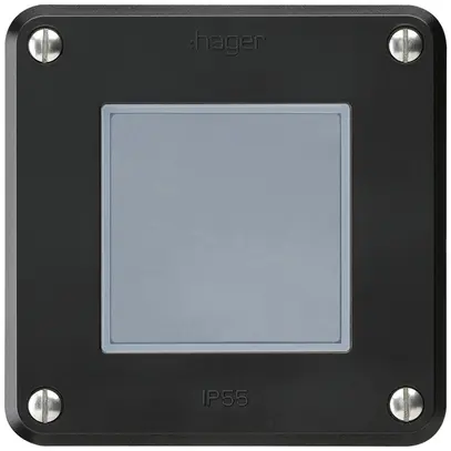 Contatto pulsante INC robusto IP55 2P nero per combinazione 