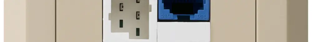 Scatola INC DSL kallysto.line 1×RJ45/1×T+T beige 