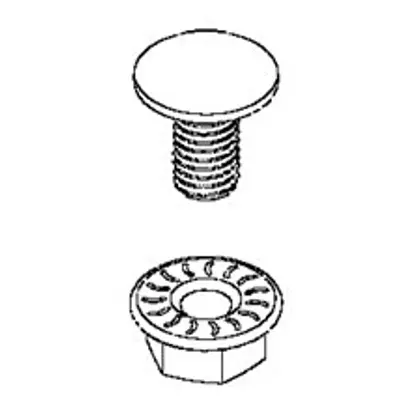 Vite testa ronda M6×12mm galvanizzato 