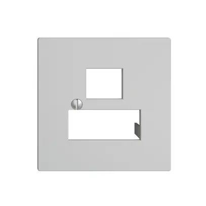 Placca frontale 3×RJ45 grigio chiaro, EDIZIOdue R&M swissline 