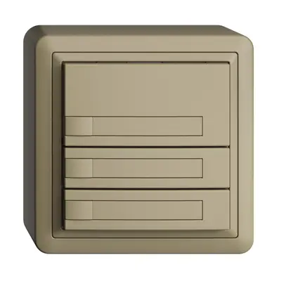 Pulsante KNX RGB AP EDUE, 250mW, s.LED, c.carta, 3×pulsante, com.1×tasto, sa 