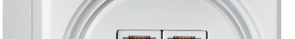 Scatola di raccordo AP robusto IP55 bianco 2×RJ45/u parallele 