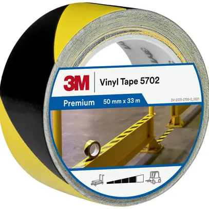 Nastro adesivo 3M 5702 50mm×33m×0.11mm giallo/nero 