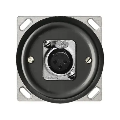 Presa INS XLR nero 3P con spina 3P 