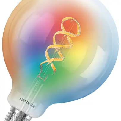 Lampe LED LEDVANCE SMART+ MATTER E27 4.8W 470lm RGBW WiFi Ø124×173mm clair 
