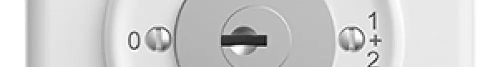 UP-Drehschalter STANDARDdue 1/1L weiss mit Sicherheitsschloss 