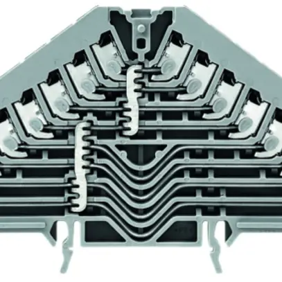 Borne de distribution de potentiel Weidmüller PPV 8L PUSH IN TS35×7.5 gris 