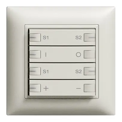 Dimmer INC ZEP 2c/4t staz c/sec.ON-OFF scena EDIZIOdue grigio chiaro 