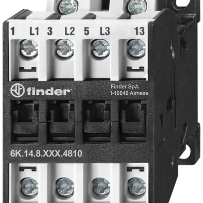 Contattore di potenza Finder 6K.14 20.4…26.4VAC 10A 4kW 0…690V 