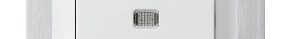 Interrupteur poussoir lumineux ENC kallysto 3/2P blanc avec plaque de fixation 